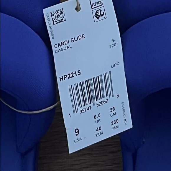 REEBOK X CARDI B BLUE CASUAL CHUNKY SLIDES FOR WOMEN BRAND NEW SIZE 9 - Picture 3 of 8